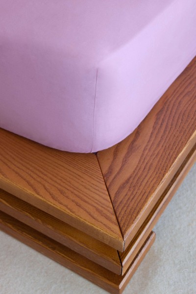 Lenzuolo inferiore in cotone con angoli - Silver